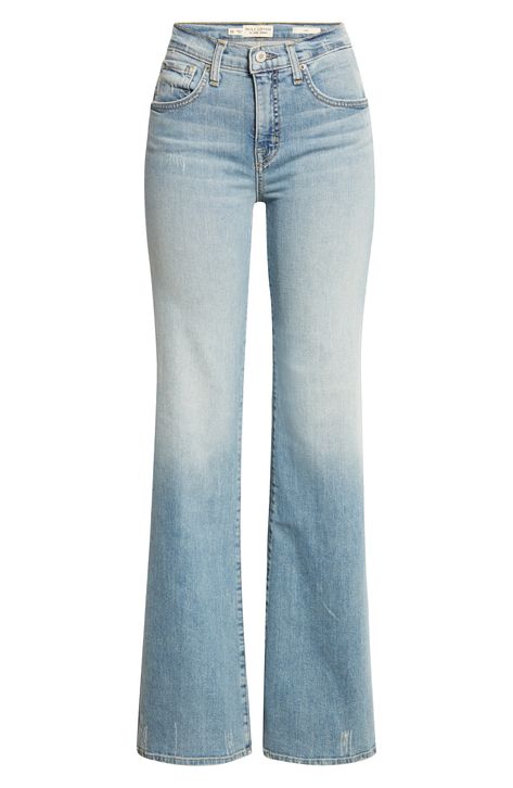 For that classic off-the-ranch look, these high-waist jeans are cut from nonstretch denim with a bootcut leg and broken-in sanding and subtle scuffs. Style Name:Nili Lotan Celia Bootcut Jeans. Style Number: 6087230. Bootcut Jeans Outfit Summer, Women’s Jeans, Light Blue Bootcut Jeans, Light Wash Flare Jeans, Bootcut Jeans Women, Jean Styles, Light Washed Jeans, Singer Dr, Blue Bootcut Jeans