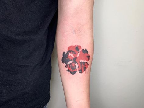 Black Clover Tattoo Ideas, Clover Tattoo Ideas, Black Clover Tattoo, Small Wave Tattoo, Clover Tattoo, Nerd Tattoo, Clover Tattoos, R Tattoo, Modern Tattoos