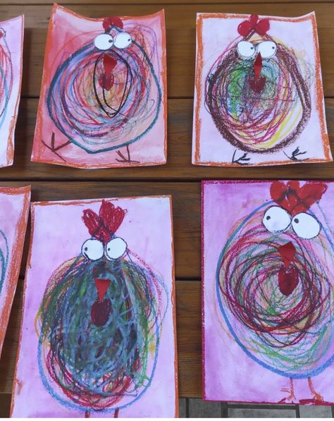 Color Mixing Projects For Preschoolers, Pig Directed Drawing Preschool, Farm Art Ideas For Preschoolers, The Farm Kindergarten Activities, Farm Animal Art Kindergarten, Fundraiser Art Projects, Farm Craft Kindergarten Art Projects, Easy Art Project For Kindergarten, 1st Grade Animal Art