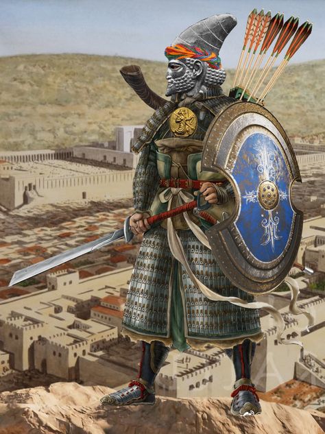 Middle Eastern Warrior Art, Achaemenid Soldier, Raven Artwork, Persian Tattoo, King Of Persia, Persian Warrior, History Infographic, Ancient Kings, Old Warrior