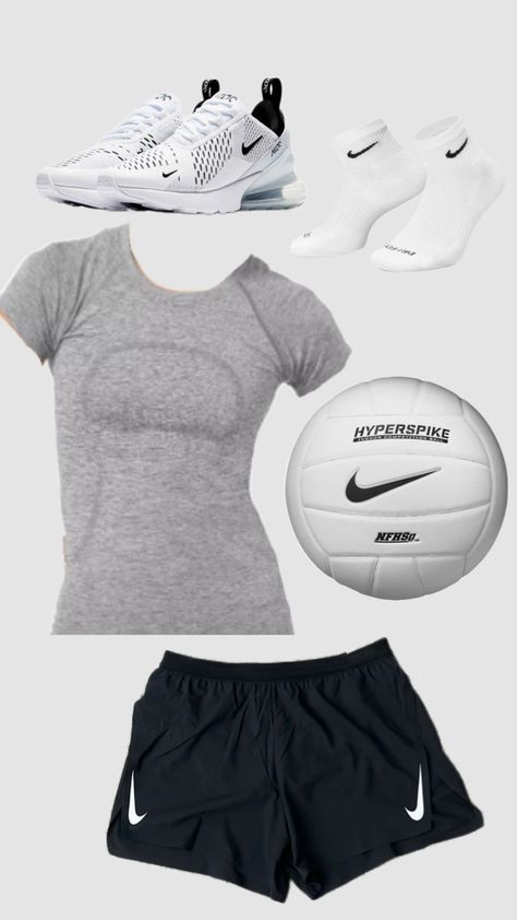 #outfitinspo #volleyball #draft School Sports Outfits, Netball Outfits, Vollyball Outfits, Volleyball Outfit, Gymwear Outfits, Gym Crush, Simple Outfits For School, Food Plan, Cute Nike Outfits