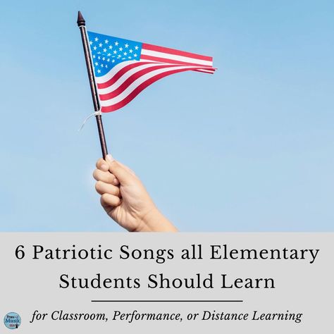 Patriotic songs can unite our schools and our country. They are perfect elementary music performance activities for Veterans Day, Presidents' Day, Memorial Day, 9/11 Remembrances Veterans Day Songs For Kids, Veterans Day Elementary, Veterans Day Songs, Homeschool Music Lessons, Homeschool Music Curriculum, Music Assessments, Music Lesson Plans Elementary, Patriotic Songs, Elementary Music Activities