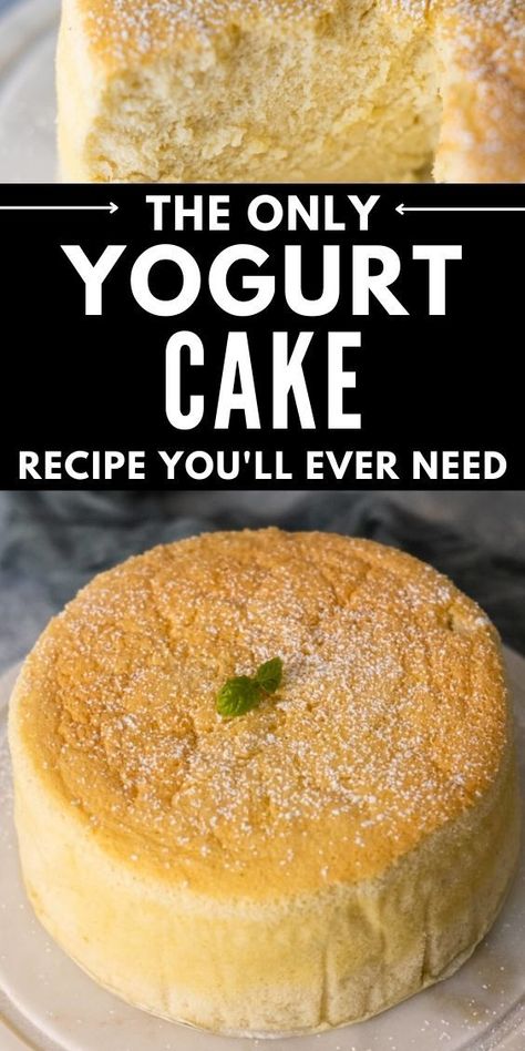 Easy Yoghurt Cake, Mango Yogurt Cake, Using Yogurt In Baking, Healthy Yoghurt Cake, Desserts Using Yogurt, Yoghurt Mug Cake, Lemon And Yoghurt Cake, Light Cake Recipe Healthy, Italian Yogurt Cake