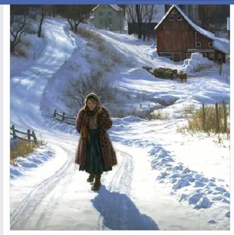 Snow Fall Gif, Robert Duncan Art, Fall Gif, Robert Duncan, Snow Gif, Winter Poems, Winter Farm, Winter Paintings, Dream Pictures