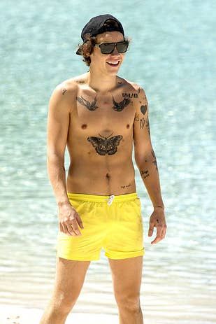 30 Times Harry Styles Was The Most Perfect Member Of One Direction In 2013 Tatuajes Harry Styles, Harry Styles 2014, Harry Styles Shirtless, Harry Styles Gif, Harry Styles 2013, Harry Styles Tattoos, Harry Styles Hot, Beautiful Hips, Harry Styles Funny