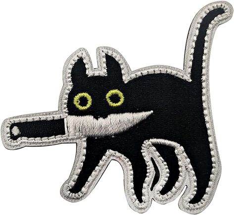 Amazon.com: FNAFCRAFT Cat Patch Funny Meme Morale Patch Tactical Cute Embroidered Patch with Hook and Loop DIY Applique Accessories for Backpacks, Vests, Jackets, Jeans, Hats : Arts, Crafts & Sewing Patch Embroidery Designs, Backpack Design Ideas, Emo Crafts, Senior Patches, Cat Gifts Diy, Patches Aesthetic, Melanie King, Senior Jackets Patches, Knight Commander