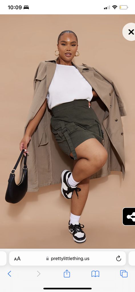 Cargo Skirt Outfit, Utility Design, Cargo Mini Skirt, Micro Mini Skirt, Miniskirt Outfits, Fresh Kicks, Cargo Skirt, Cute Comfy Outfits, Styling Ideas