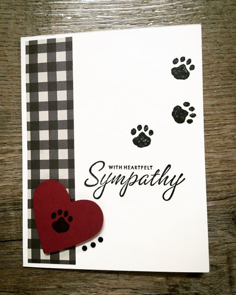 Sympathy Cards Dogs Pet Loss, Diy Dog Sympathy Card, Sympathy Dog Cards, Dog Sympathy Card Loss Of Pet Handmade, Stampin Up Sympathy Cards For Dogs Loss Of Pet, Animal Sympathy Cards, Loss Of Pet Dog Sympathy Cards Diy, Stampin Up Pet Sympathy Cards Dogs, Homemade Pet Sympathy Cards