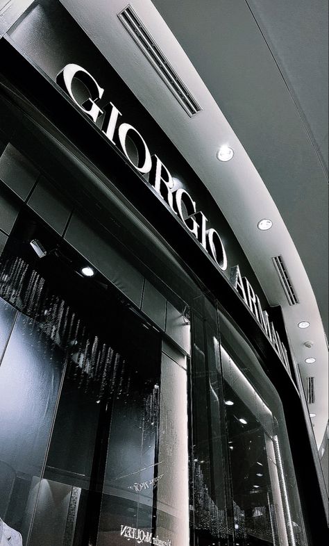 Store front aesthetic Store Front Aesthetic, Armani Aesthetic, Armani Store, Best Perfume For Men, Life Aesthetic, Luxury Aesthetic, Success Motivation, Black And White Posters, Best Perfume