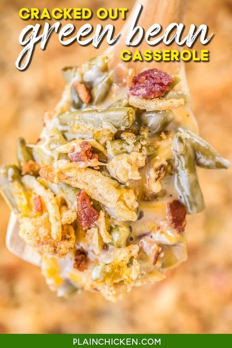 Using Cream Cheese, Cracked Green Beans, Best Green Bean Casserole, Cracked Out, Classic Green Bean Casserole, The Best Green Beans, Thanksgiving Side Dishes Easy, Ranch Salad, Buttermilk Ranch