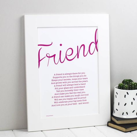 Are you interested in our Friend poem? With our Friend print you need look no further. Bachelorette Party Wine Glasses, Rhyming Poems, Celebrating Friendship, Friend Poems, Best Friend Poems, Friendship Poems, A Best Friend, Poems Beautiful, Circle Monogram