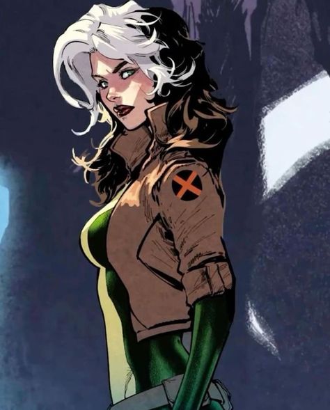 Rogue Drawing Reference, X Men Rogue Comic, Rogue X Men Cosplay, Rogue Halloween Costume X Men, Rogue Fanart Xmen, Rogue X Men Comics, Rogue Halloween Costume, Comics Art Style Ideas, Rogue X Men 97