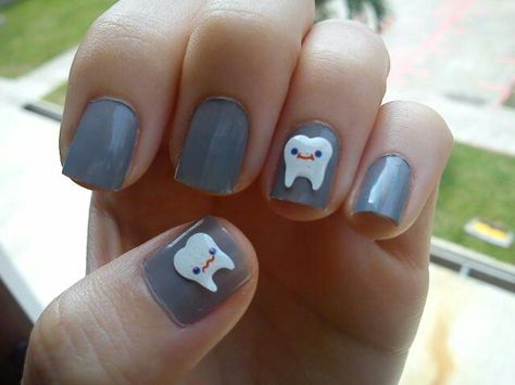 Tooth Nails, Party Nail Design, Dental Smile, Fairy Nails, Pro Nails, Pretty Fingers, Dental Fun, Coffin Nails Matte, Cute Tooth