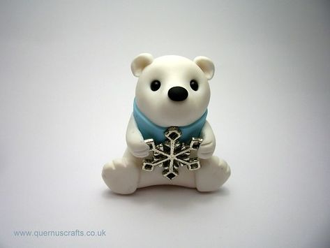 Wee Snowflake Polar Bear | He's keeping warm with a cozy sca… | Flickr Polar Bear Clay, Bear Clay, Mini Sculptures, Clay Bear, Miniature Clay, Polymer Clay Sculptures, Clay Sculptures, Cozy Scarf, Fimo Clay