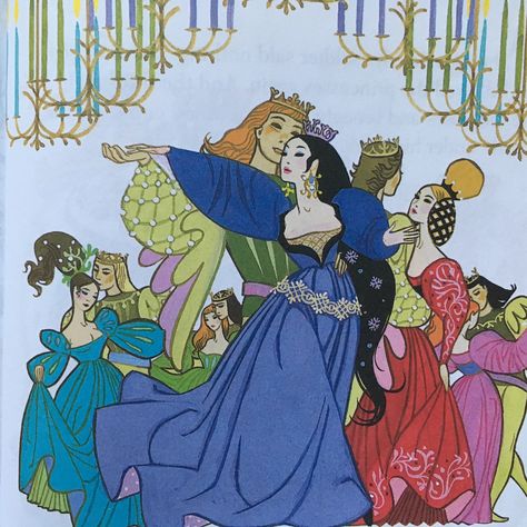 Colors Sheila Beckett, Sheilah Beckett, The Twelve Dancing Princesses, Twelve Dancing Princesses, Princess Illustration, 12 Dancing Princesses, 동화 삽화, Art Mignon, Fairytale Illustration