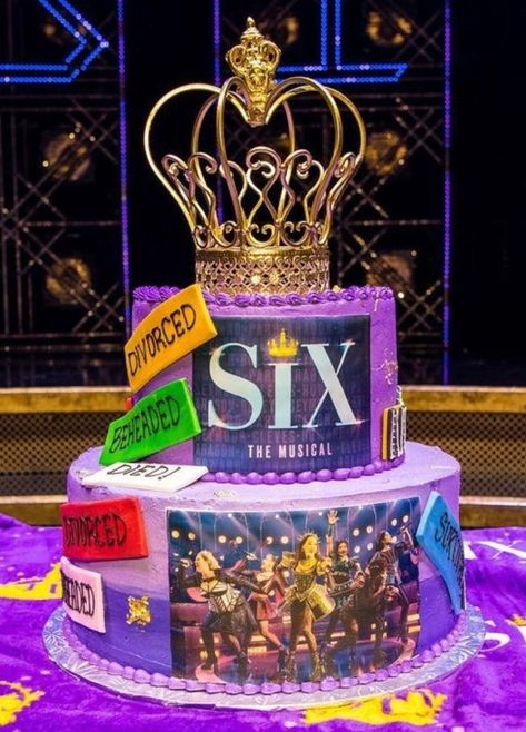 Six The Musical Birthday Cake, Six The Musical Themed Party, Six The Musical Cake, Six The Musical Party, Musical Theater Birthday Party Ideas, Six The Musical Nails, Tudor Wallpaper, Anne Boleyn Aesthetic, Musicals Theatre