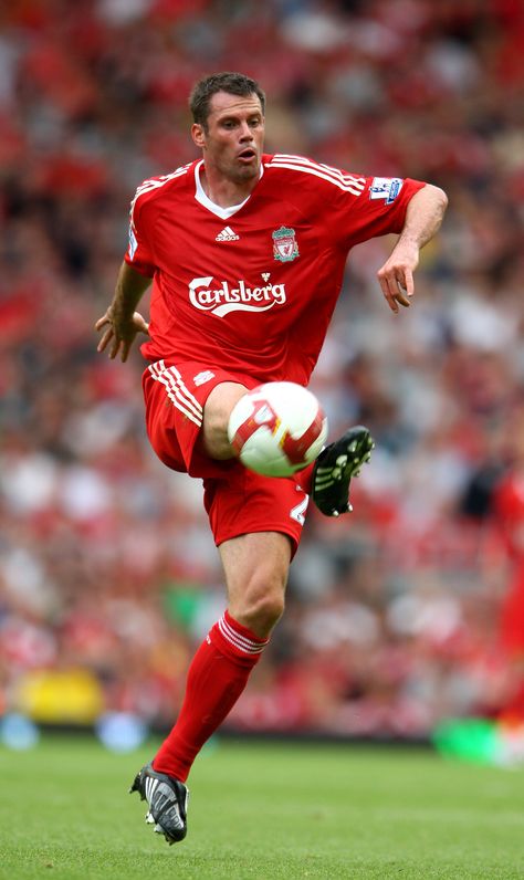 Jamie Carragher of Liverpool in 2005. Jamie Carragher Liverpool, Lfc Players, Retro Ball, Liverpool Football Club Wallpapers, Jamie Carragher, This Is Anfield, Legends Football, Liverpool Football Club, Liverpool Football