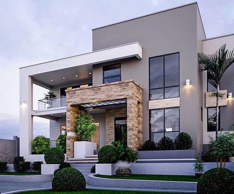 Home Designs Exterior, Contemporary House Exterior, House Design Exterior, Modern Exterior House Designs, House Front Design, Contemporary House Design, Dream House Exterior, Sims House, House Architecture Design