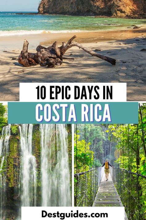 Planning to visit Costa Rica for 10 days? Here is a fun Costa Rica itinerary that you should follow to get the most out of your trip. #travel #costarica #nature #adventure #trip #travelling #holiday #traveler #explore #tour #vacation #island Costa Rica Itinerary, Tortuguero National Park, Costa Rico, Cost Rica, Costa Rica Adventures, Costa Rica Travel Guide, Visit Costa Rica, Costa Rica Vacation, Central America Travel