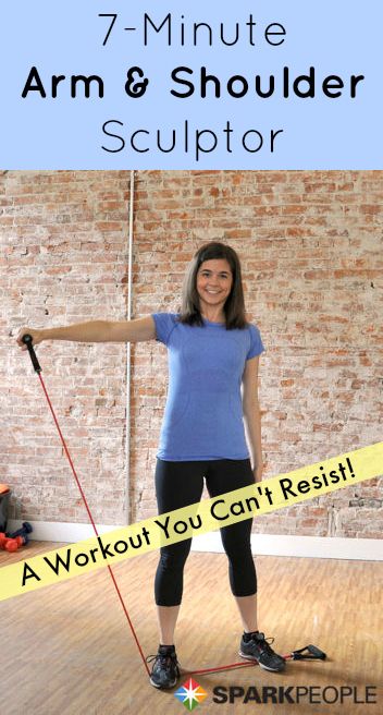 Our streaming online videos bring exercise, cooking, and healthy living to life! via @SparkPeople Arm Workout With Resistance Bands, Exercises Arms, Workout With Resistance Bands, Band Workouts, 7 Minute Workout, Band Exercises, Arm Workouts, Sup Yoga, Health Exercise