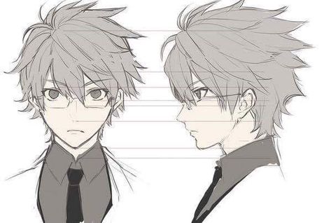 Character Front View, Pelo Anime, Manga Hair, 얼굴 드로잉, Anime Boy Hair, 얼굴 그리기, Anime Head, 캐릭터 드로잉, Guy Drawing