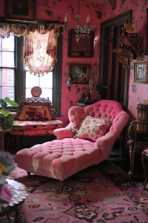 Country Victorian Decor, Beautiful House Images, Bedroom Stuff, Pink Living Room, Romantic Home Decor, Live In The Present, Dream Room Inspiration, Pink Bedroom, Modern Times