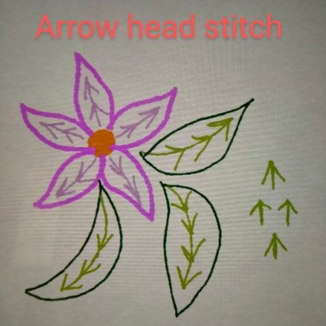 So called because it looks like the tip of the arrow and in the reverse looks like the fern stitch. Used for borders and leaf like designs in hand embroidery . Fern Stitch, Arrow Head, The Arrow, Fern, Hand Embroidery, Borders, Machine Embroidery, Embroidery Designs, Embroidery