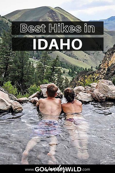 Often overshadowed by its much larger neighbors, Idaho is an incredible outdoor destination filled with dramatic mountain ranges, tons of hot springs, and unique volcanic-created landscapes. In this article, we’ve rounded up our top picks for the best trails for hiking in Idaho. places to travel | adventure travel | travel essentials Idaho Camping, Idaho Hot Springs, Idaho Adventure, Idaho Travel, Oregon Hikes, Spring Hiking, Hiking Map, Coeur D'alene, Get Outdoors