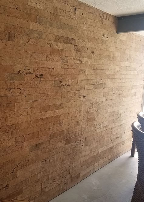 Cork Wall Ideas, Cork Walls, Cork Interior, Flooring On Walls, Cork Wall Panels, Cork Wall Tiles, Brick Wall Tiles, Cork Panels, Cork Tiles