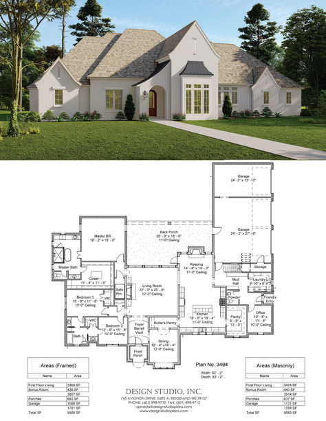 French country or modern tudor Modern French Chateau Floor Plans, French Chateau Floor Plans, Chateau Floor Plans, Modern French Country Exterior, French Country Floor Plans, Modern French Country House, Modern French Chateau, Country Kitchen Flooring, French Country Exterior