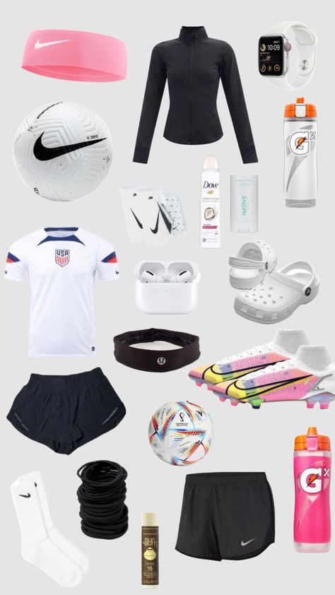 soccer girl!! #sports #soccer #preppy Soccer Outfit Ideas, Soccer Outfits Aesthetic, Winter Soccer Outfits, Soccer Girl Christmas List, Girl Soccer Outfits, Soccer Fits Women, Girls Soccer Outfit, Soccer Fits Aesthetic, Preppy Sports Outfits