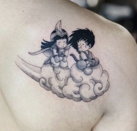 Goku Nimbus Tattoo, Dragon Balls, Black And White Style, Son Goku, Chi Chi, Funny Moments, Dragon Ball, I Tattoo, Black And White