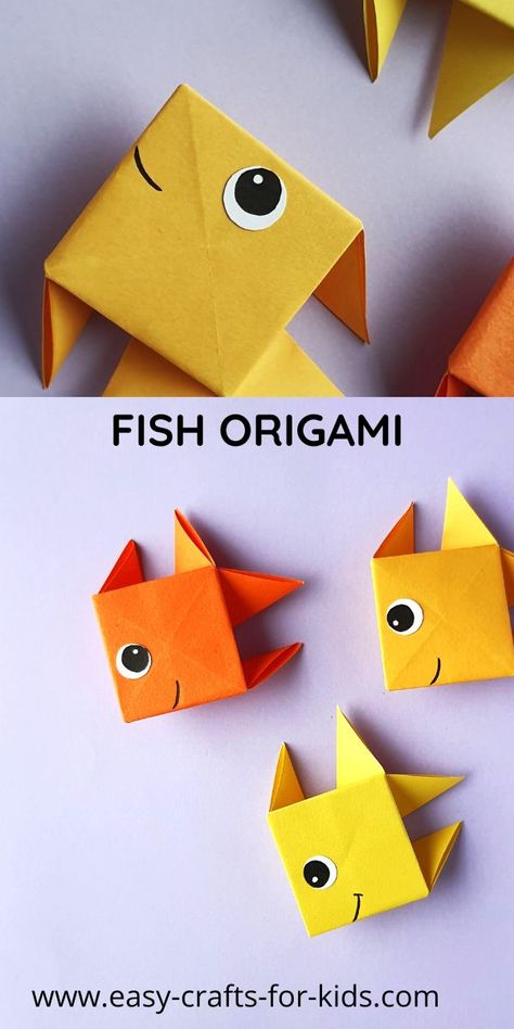 Fishing Crafts For Kids, Sea Origami, Valentine Day Decorations, Fish Paper Craft, Fish For Kids, Fox Diy, Easy Origami For Kids, Paper Fish, Paper Fox