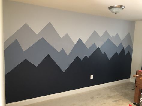 Lash Office, Secret Room Ideas, Room Painting Ideas, Wall Paint Ideas, Mountain Mural, Accent Wall Paint, Accent Wall Ideas, Bedroom Wall Colors, House Color Schemes