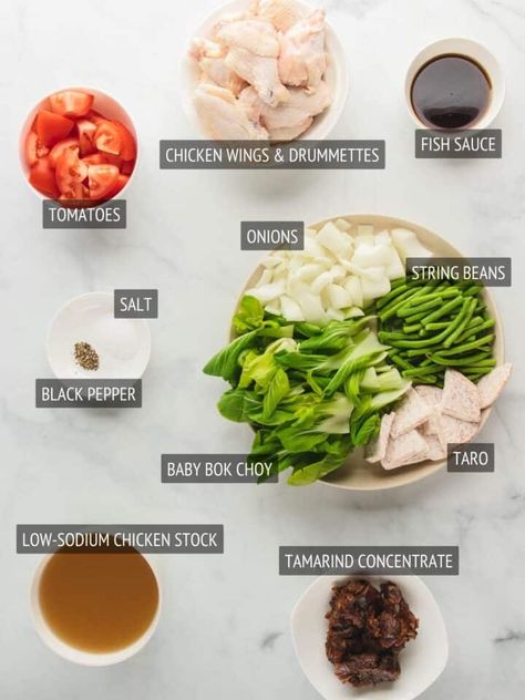 Chicken Sinigang Recipe, Sinigang Recipe Fish, Sinigang Chicken Wings, Sinigang Na Salmon Recipe, Easy Sinigang Recipe, Sinigang Na Isda, Sinigang Recipe, Easy Filipino Recipes, Asian Dish