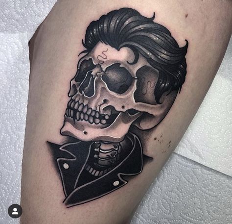 Neotraditional Skull Tattoo, Door Tattoo, Black Grey Tattoo, Tattoo Van, 10 000 Followers, Amsterdam Tattoo, Tattoo Skull, C Tattoo, Skull Tattoo Design