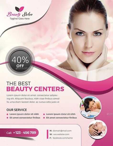 Beauty Care Flyer Templates Pamplet Design, Spa Flyer, Beauty Flyer, Beauty Salon Posters, Makeup Hacks Beauty Secrets, Free Brochure Template, Beauty Posters, Leaflet Design, Skin Care Clinic