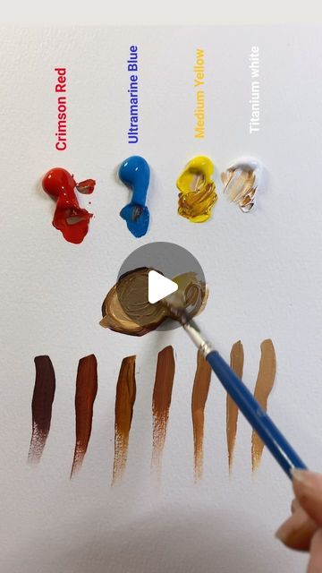 How To Make Skin Colour, Skin Color Mixing Chart Acrylic, Color Mixing Chart Acrylic, Raw Sienna, Monochrome Painting, Color Mixing Chart, Rust Paint, Art Painting Tools, How To Make Brown