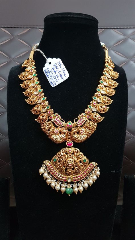 Multi Layer Necklace Gold Indian, Cbj Gold Jewellery, Mango Mala Jewellery Gold, Jewellery Design Bridal, Mango Mala Jewellery, Mango Haram, Indian Gold Jewellery Design, Mango Mala, Indian Gold Jewellery