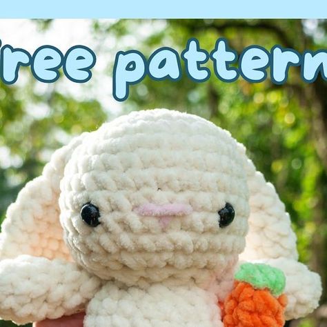 one cent crochet on Instagram: "🐇 free bunny pattern! 🥕 in celebration of reaching 4k followers, i’ve released this free bunny pattern which i would love for all of you to use! saves & shares are appreciated! please do not repost. #crochetbunny #crochetfreepatterns #freepattern #freepatterncrochet #freepatternamigurumi #crochetaddict #crochetrabbit #amigurumi #plushie #bunnyplush #crochetpattern #crochetfreepattern" Crochet Free Bunny Patterns, Chunky Bunny Crochet Pattern, Chunky Bunny Crochet Pattern Free, Crochet Amigurumi Rabbit, Easy Bunny Crochet Pattern Free, Plush Yarn Crochet Patterns Free, How To Crochet A Bunny, Free Crochet Bunny Pattern, Free Crochet Patterns Plushies