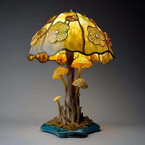 Painting Glass Mushroom Table Lamp, 5.9 Inch Hight Stained Glass Plant Series Night Light, Bohemian Resin Mushroom Decorative Bedside Lamp for Bedroom Living Room Home Office Decor Gift Colorful Table Lamp, زجاج ملون, Plant Table, Lampe Decoration, Glass Mushrooms, Light Crafts, Mushroom Lamp, Lamps For Sale, Desk Light