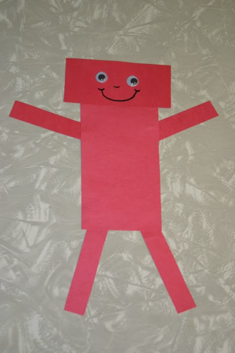 Red Rectangle Robot Craft Robots Preschool, Robot Craft, Teaching Shapes, Red Rectangle, Preschool Projects, Math Crafts, Preschool Colors, Shapes Preschool, Alphabet Crafts