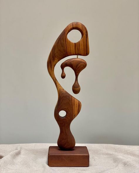 #10011 Dimensions: 4.5Lx1Dx16.5H This form was fun to create. SOLD! But still available, it’ll be made to order, usually ships within two weeks. #art #woodcarving #teak #abstractart #decor #sculpture #interiordesign #woodart #handmade #midcentury #goodwood Form Sculpture, Wooden Sculpture Art, Abstract Wood Carving, Human Sculpture, Wood Joinery, Wood Carving Art, Wooden Sculpture, Abstract Sculpture, Wood Sculpture