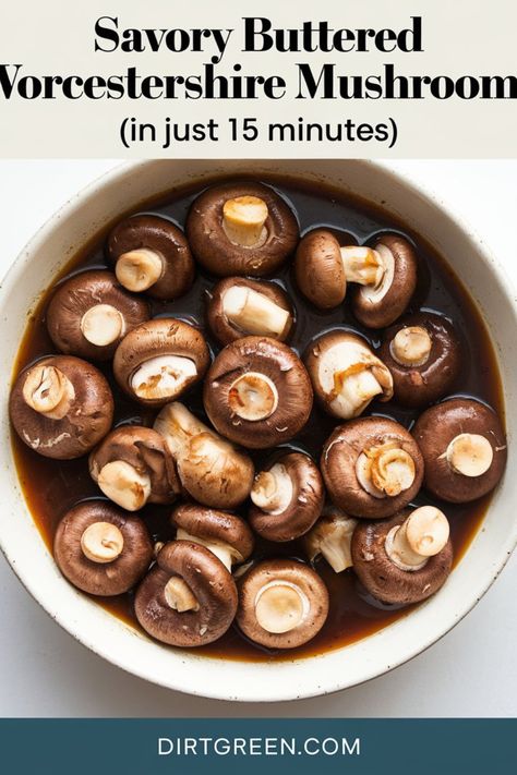 Craving a quick, savory dish? These Buttered Worcestershire Mushrooms are ready in just 15 minutes! With the perfect blend of butter, garlic, and Worcestershire sauce, this recipe offers a rich, umami-packed side dish that’s perfect with steak, pasta, or on its own. Perfect for busy weeknights or a flavorful side dish anytime. Try it and enjoy a new go-to recipe! #ButteredWorcestershireMushrooms #EasyDinner #MushroomRecipe #SavoryDishes #QuickMeals Mushroom Side Dish Recipes, Worcestershire Sauce Substitute, Mushroom Side Dishes, Cream Cheese Bread, Steak Pasta, Vegan Worcestershire Sauce, Mushroom Recipe, Lime Cake, Blueberry Cream Cheese