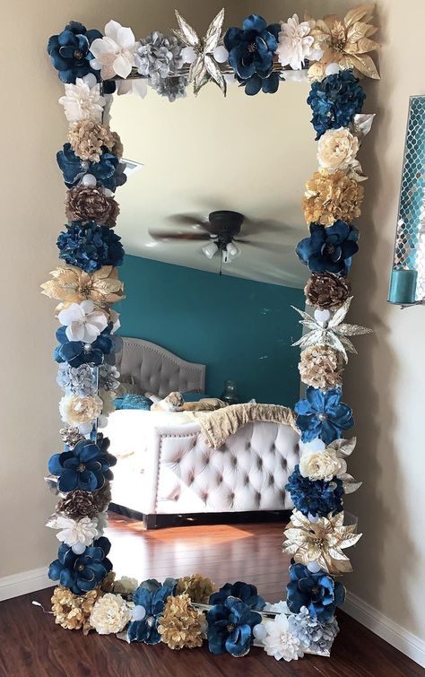 Diy floral mirror