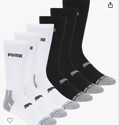 PUMA mens 6 Pack Crew Socks Puma Socks, Athletic Performance, Puma Mens, Athletic Socks, Cool Socks, 6 Packs, 6 Pack, Crew Socks, Shoe Accessories