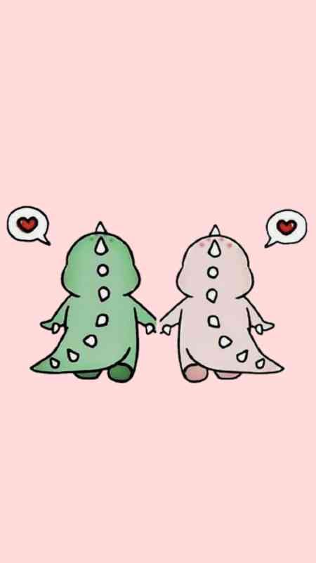 Dinasour Wallpapers Aesthetic, Dinosaurus Couple, Animal Couple Drawing, Animal Duos, Toy Story Dinosaur, Dino Couple, Duo Drawing, Dinosaur Couple, Dino Love