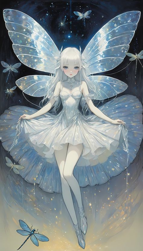 Fairy Anime, Fairy Artwork, Dark Anime Guys, Dnd Art, Anime Wolf, Anime Fairy, Anime Animals, Fantasy Fairy, Anime Princess