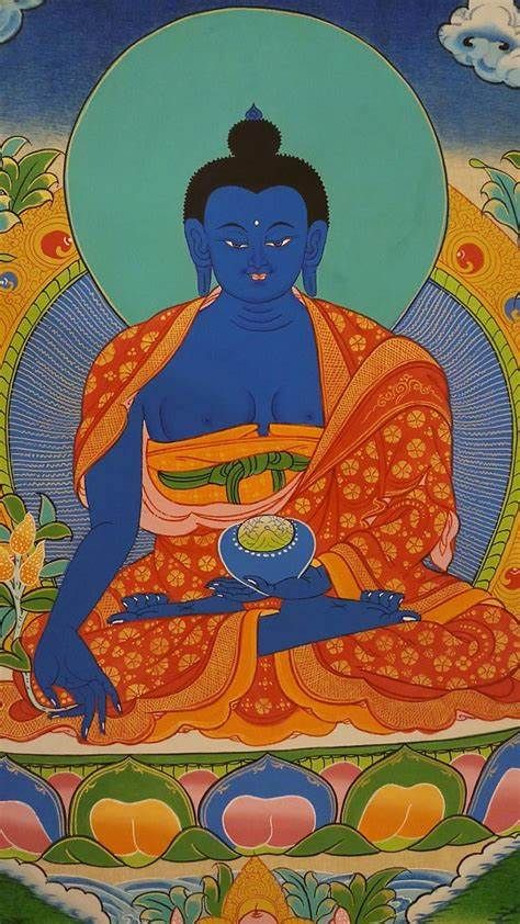 Hue Background, Tashi Delek, Buddhist Painting, Zen Home, Medicine Buddha, Buddhist Shrine, Buddhist Altar, Poster Color, Meditation Altar