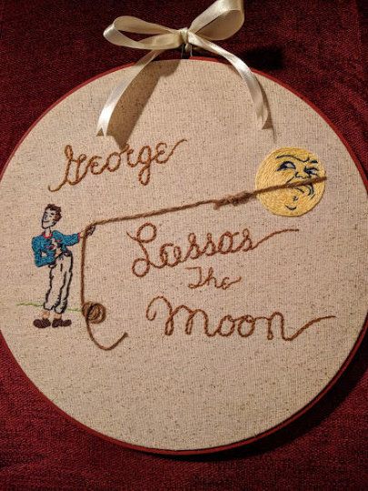 Movie Embroidery, Wonderful Life Movie, Lasso The Moon, It’s A Wonderful Life, A Wonderful Life, Embroidery Christmas, Wonderful Life, Favorite Movie, Christmas Movie